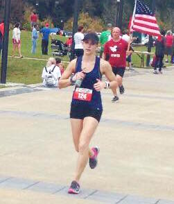 Soldier Marathon Rachel Crafton-Stiver finishing 
