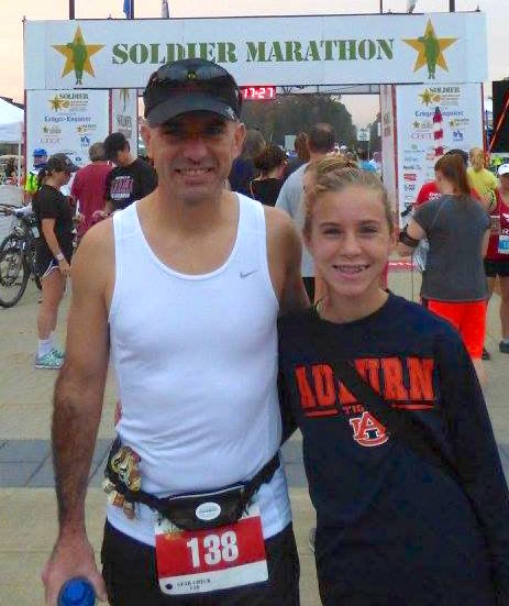 Soldier Marathon Tony Dean and daughter