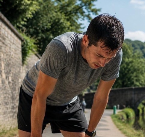 Runner sweating